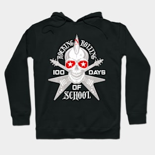 Rocking N Rolling 100 Days Of School Teacher Kids Rock Music Hoodie